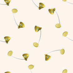 Home appliances theme lamp cartoon seamless pattern background