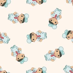 chef cartoon seamless pattern background N22