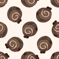 decorating cake cartoon seamless pattern background N10