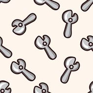 work tool wrench cartoon seamless pattern background