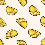 safety helmet cartoon seamless pattern background