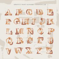 Street style paint graffiti alphabet scratch