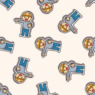 engineer worker cartoon seamless pattern background
