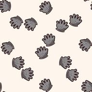 Working gloves cartoon seamless pattern background