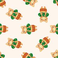 animal pig playing instrument cartoon seamless pattern background