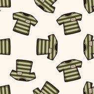 prison garb cartoon seamless pattern background