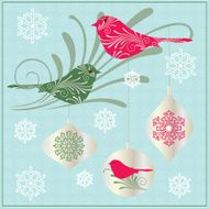 birds and ornaments