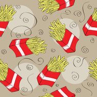 Fast food seamless pattern background N6