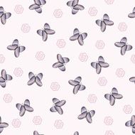 Seamless pattern with colorful butterflies N6