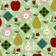 retro fruit pattern