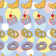 Tasty hand drawn seamless pattern