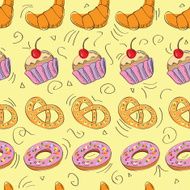 Tasty hand drawn seamless pattern N2