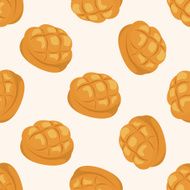 bread cartoon seamless pattern background