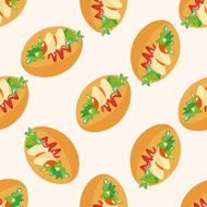 bread cartoon seamless pattern background N2