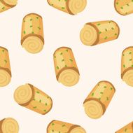 bread cartoon seamless pattern background N3