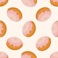 bread cartoon seamless pattern background N5