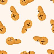bread cartoon seamless pattern background N6