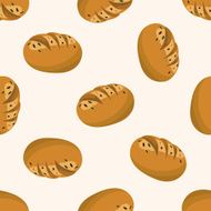 bread cartoon seamless pattern background N7