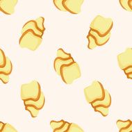 bread cartoon seamless pattern background N8