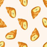 bread cartoon seamless pattern background N9