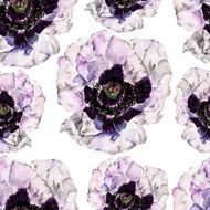 Seamless pattern with flowers Watercolor illustration N13