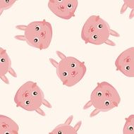animal cartoon seamless pattern background N12