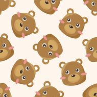 animal cartoon seamless pattern background N13