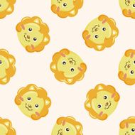 animal cartoon seamless pattern background N15