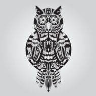 Beautiful ornamental owl graphic