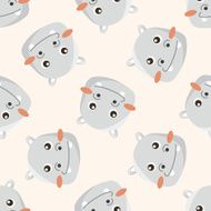 animal cartoon seamless pattern background N18