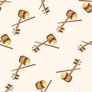 instrument erhu cartoon seamless pattern background