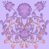 Flower pattern tile glassy effect