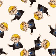prosecutor cartoon seamless pattern background