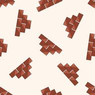 Brick cartoon seamless pattern background