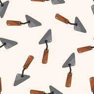 shovel cartoon seamless pattern background N2