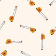 Tape measure cartoon seamless pattern background