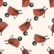 barrow cartoon seamless pattern background N2