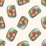 wash bottle for traveling cartoon seamless pattern background