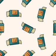 passport cartoon seamless pattern background