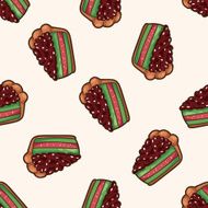 decorating cake 10 cartoon seamless pattern background N2