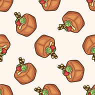 decorating cake 10 cartoon seamless pattern background N3