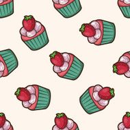 decorating cake 10 cartoon seamless pattern background N6