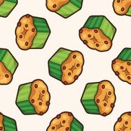 decorating cake 10 cartoon seamless pattern background N10