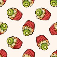 decorating cake 10 cartoon seamless pattern background N11
