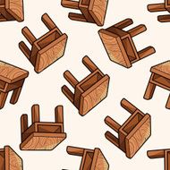table cartoon seamless pattern background