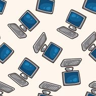 computer cartoon seamless pattern background