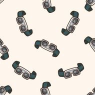 Laboratory goggle cartoon seamless pattern background