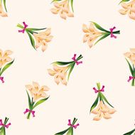 flower bouquet cartoon seamless pattern background N16
