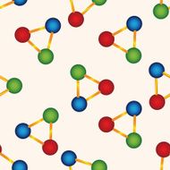 Molecular Structure cartoon seamless pattern background