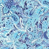 Blue Fresh Indian Vector Pattern N3